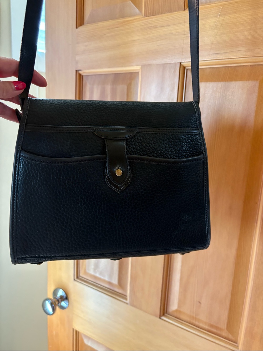 Dooney & Bourke Black Pebbled Leather Flap Crossbody - Picture 4 of 16